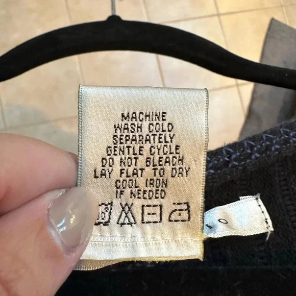 Max Studio Y2K Black With Blue Stripe Ribbed Knit Sweater Midi Dress Size M - Picture 7 of 8